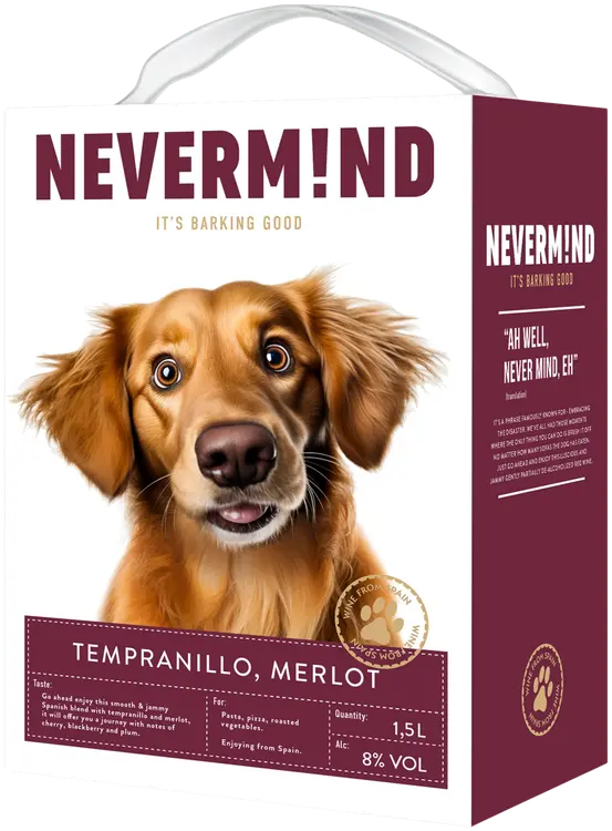 Nevermind Tempranillo Merlot Spain 8 til-% 1,5L BIB