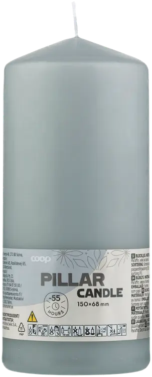 Coop pöytäkynttilä harmaa 68x150