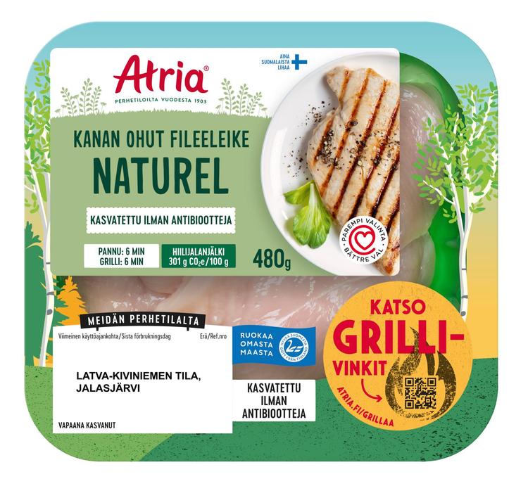 Atria Kanan Ohut Fileeleike Naturel 480g