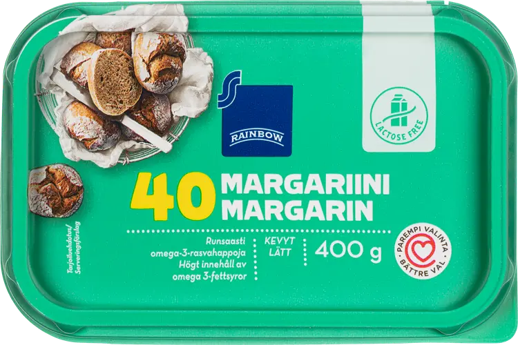 Rainbow Kevyt laktoositon margariini 40 400 g