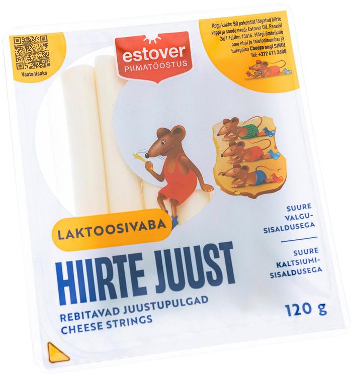 Hiirte Juust juustupulgad, laktoosivaba, 120 g