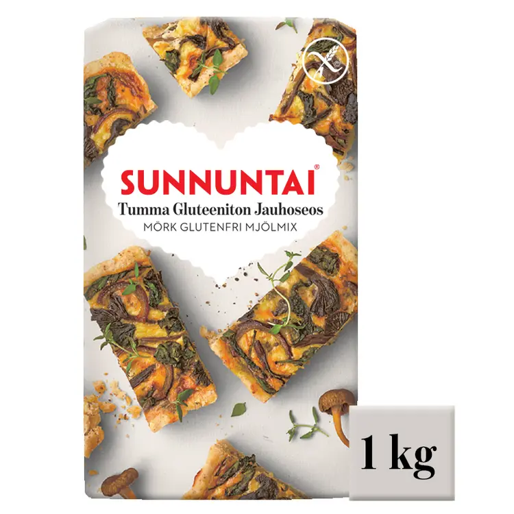 Sunnuntai 1kg tumma gluteeniton jauhoseos