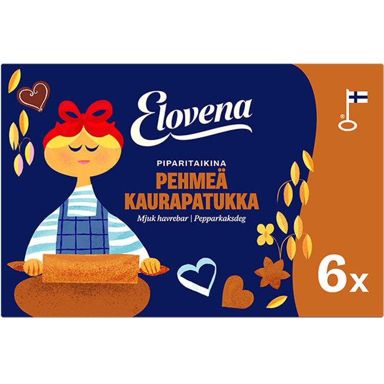 Elovena 6x30g piparitaikina pehmeä kaurapatukka