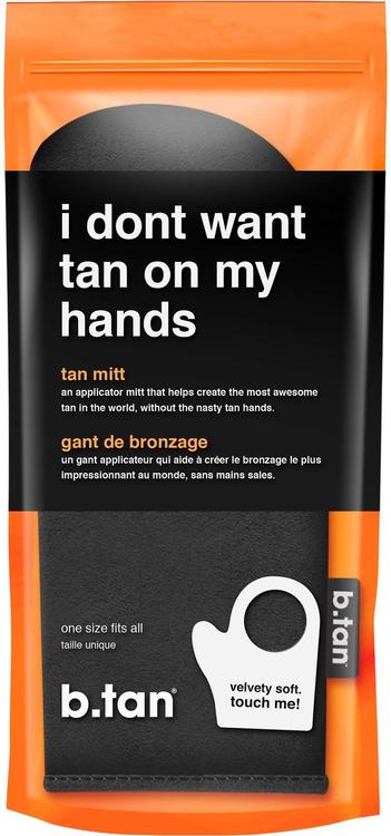 B Tan i don't want tan on my hands itseruskettavan levityskinnas