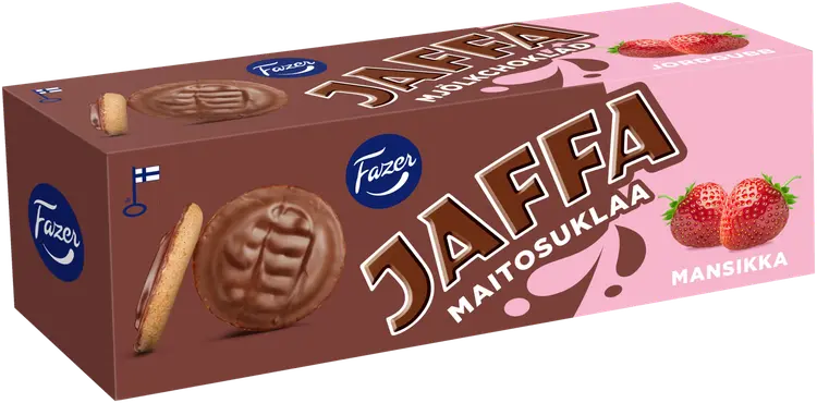 Fazer Jaffa Maitosuklaa Mansikka leivoskeksi 150g