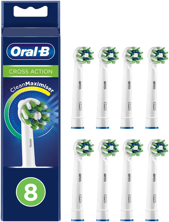 Oral-B Vaihtoharja CrossAction CleanMaximiser -tekniikalla 8kpl