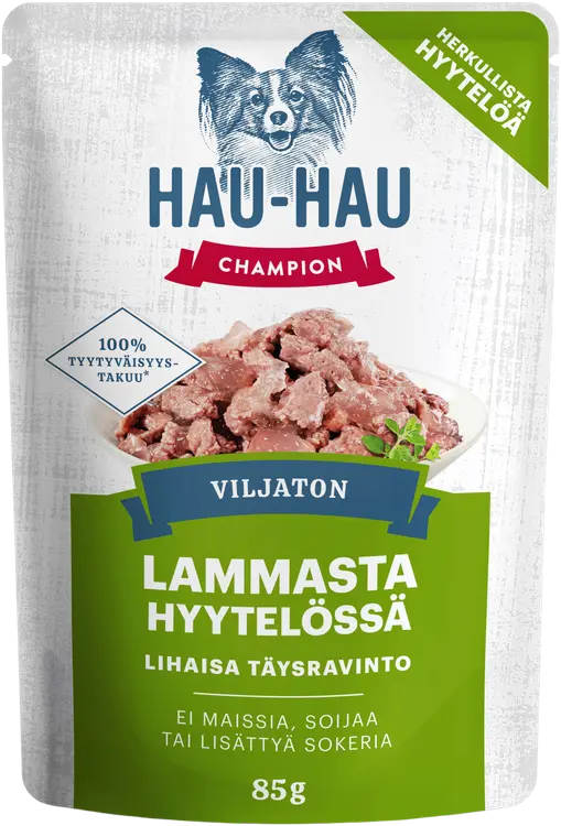 Hau-Hau Champion Viljaton lammasta hyytelössä annosateria täysravinto 85 g