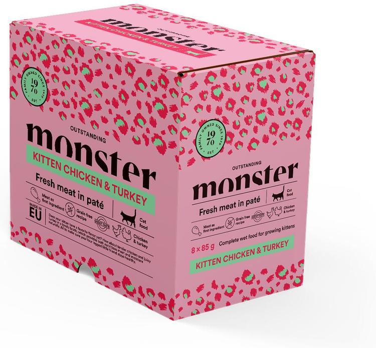 Monster Cat Pouches Kitten 85g 8-pack