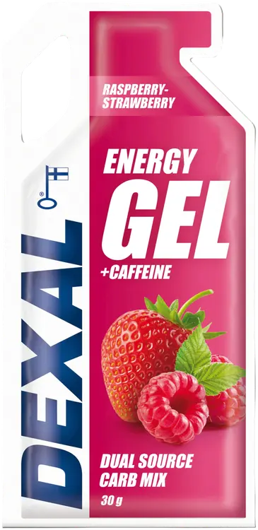 Dexal Energiageeli vadelma-mansikka+kofeiini 30g