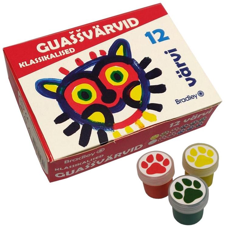 Guašš 12 värvi a'20 ml klassikaline