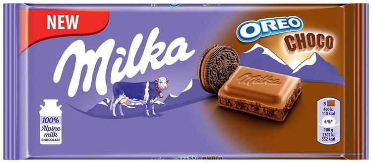 Milka šokolaad Oreo Choco küpsisega 100 g