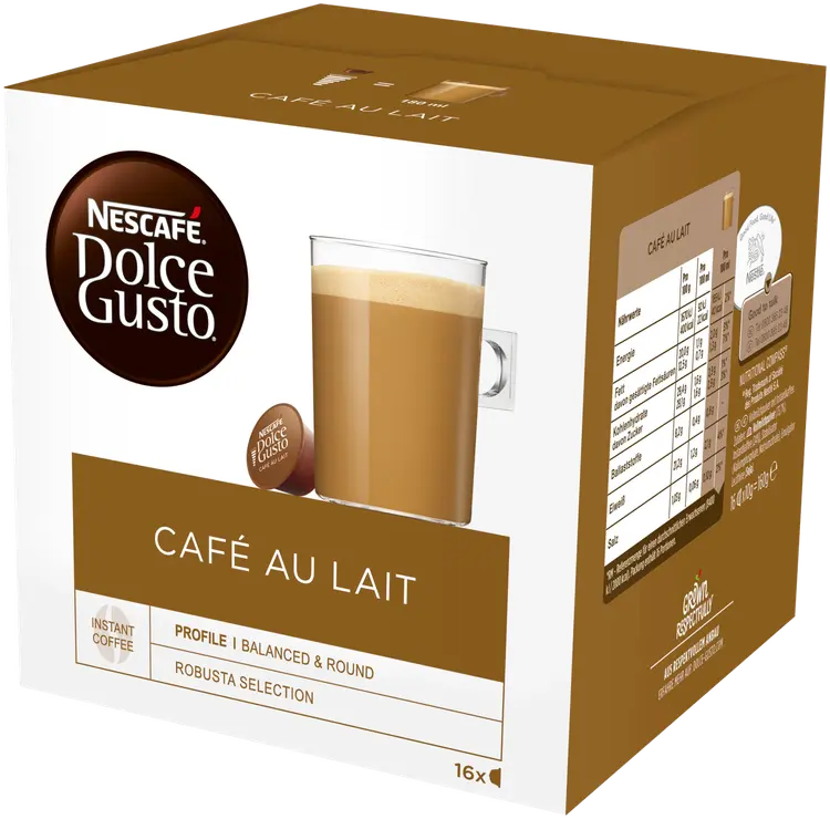 Nescafé Dolce Gusto 16kaps/160g Café au Lait maitokahvikapseli