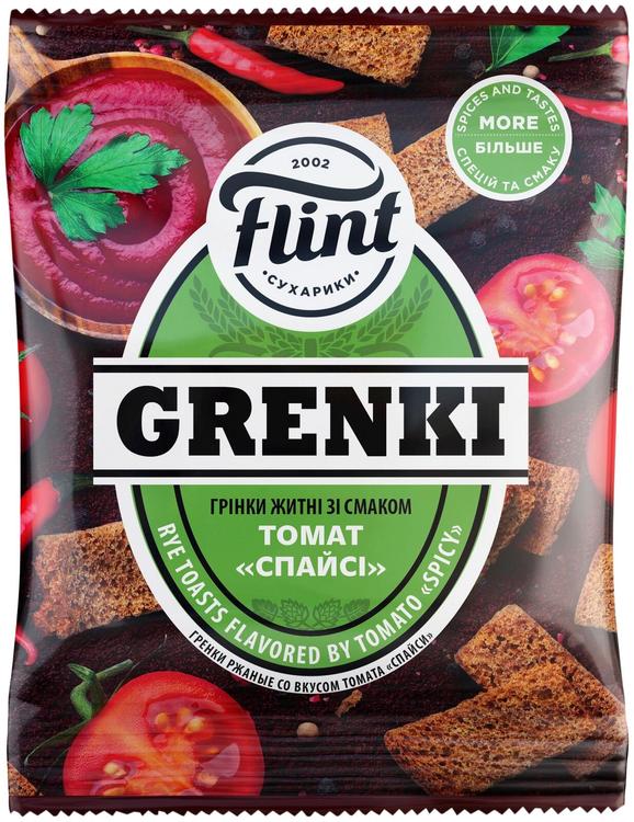 FLINT GRENKI Vürtsikad tomatimaitselised leivakesed 80g