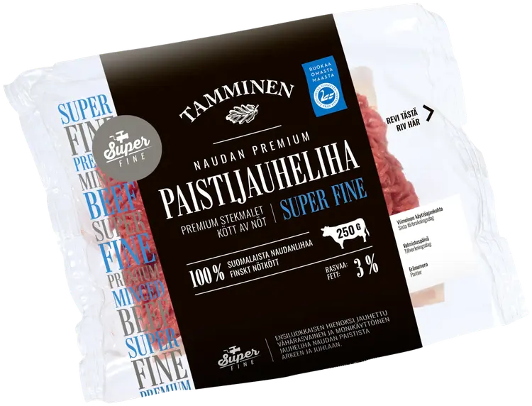 Tamminen naudan premium paistijauheliha Super Fine 250g