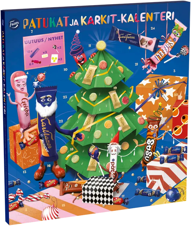 Fazer patukat & karkit kalenteri 415g