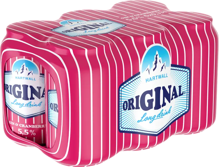 6x Hartwall Original Long Drink Cranberry 5,5% 0,33 l