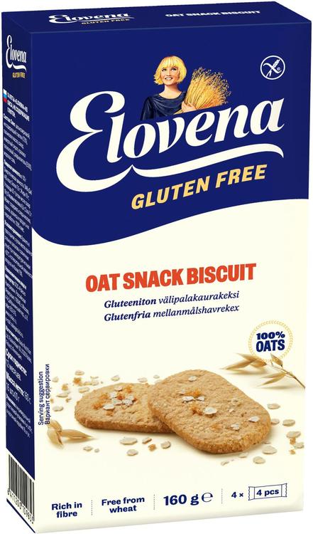 Elovena 160g gluteeniton välipalakaurakeksi 4x4kpl