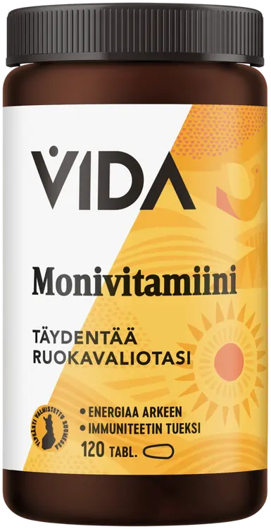 Vida Monivitamiini ravintolisä 120 tabl