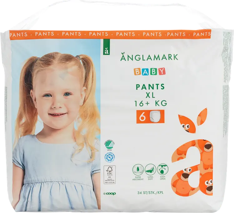 Änglamark Baby housuvaippa 6 XL 16+ kg 34 kpl