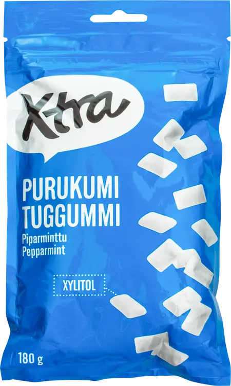 Xtra purukumi piparminttu ksylitoli 180g