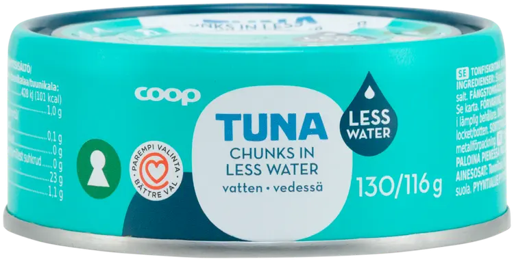 Coop tonnikala paloina pienessä määrässä vettä MSC 130/116 g