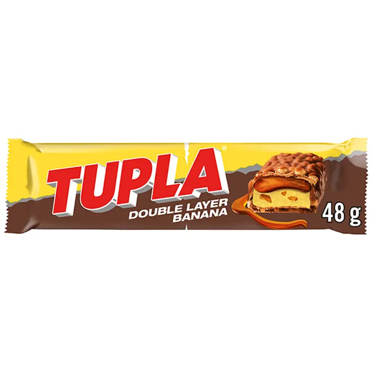 Tupla Double Layer Banana suklaapatukka 48g