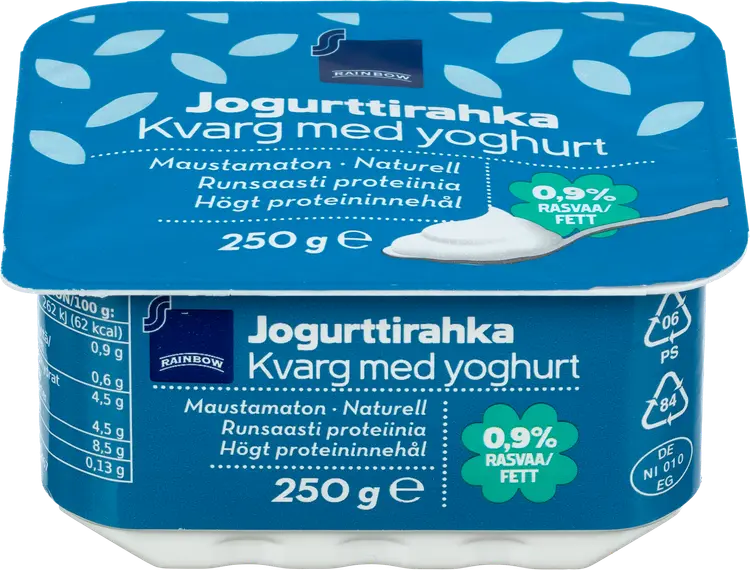 Rainbow 250g jogurttirahka 0,9%