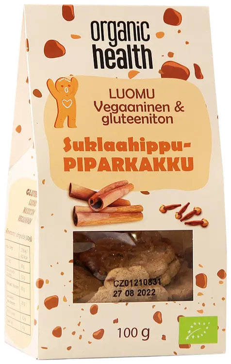 Organic Health luomu Vegaaninen suklaahippupipari 100 g