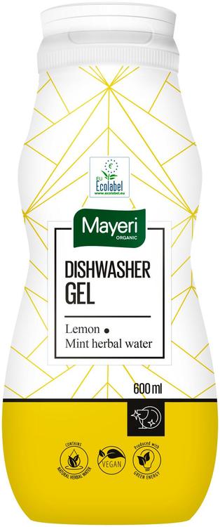 Nõudepesumasina geel Lemon+Mint herbal water Mayeri Orcanic 600ml