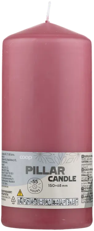 Coop pöytäkynttilä vanha roosa 7x15 cm