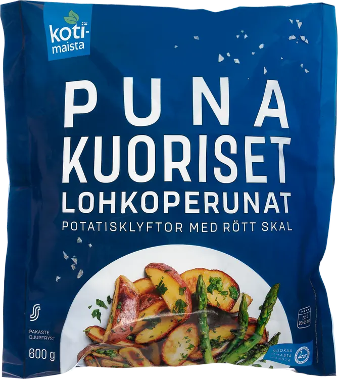 Kotimaista punakuoriset lohkoperunat 600 g, pakaste