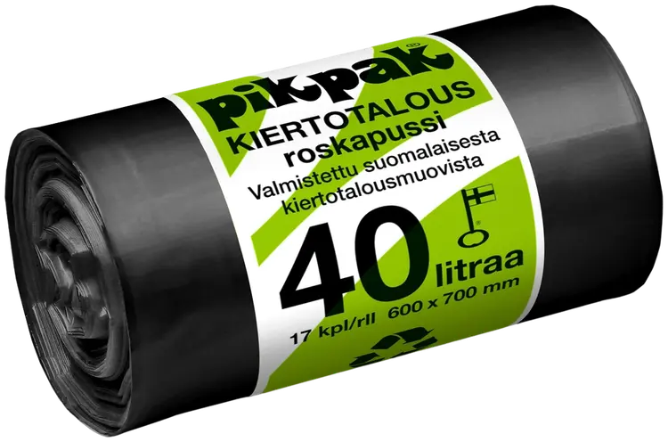PikPak kiertotalous roskapussi 40L