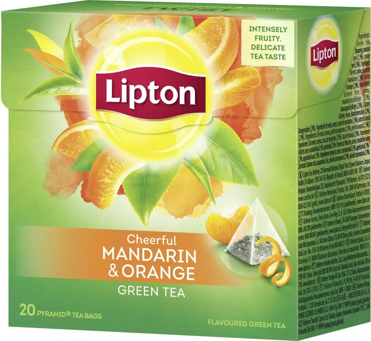 Lipton 20ps Green Mandarin Orange pyramidi vihreä tee