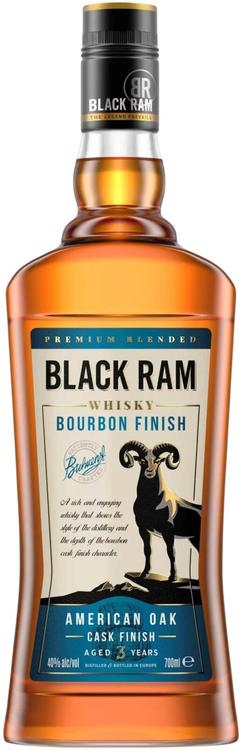 Black Ram 3YO Bourbon Finish American Oak whisky 40%vol 700 ml