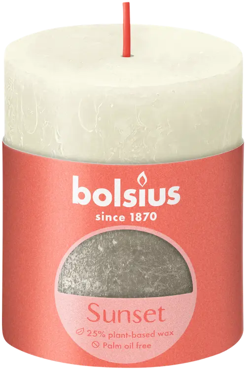 Bolsius – rustiikkinen pöytäkynttilä 'Special Rustic' – norsunluu/samppanja – 8 cm