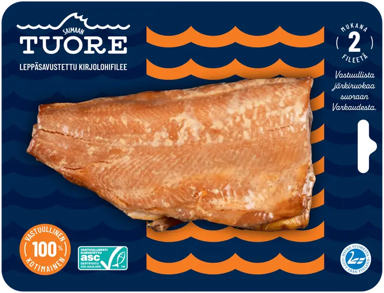 Saimaan Tuore Leppäsavustettu ASC kirjolohifilee 200g