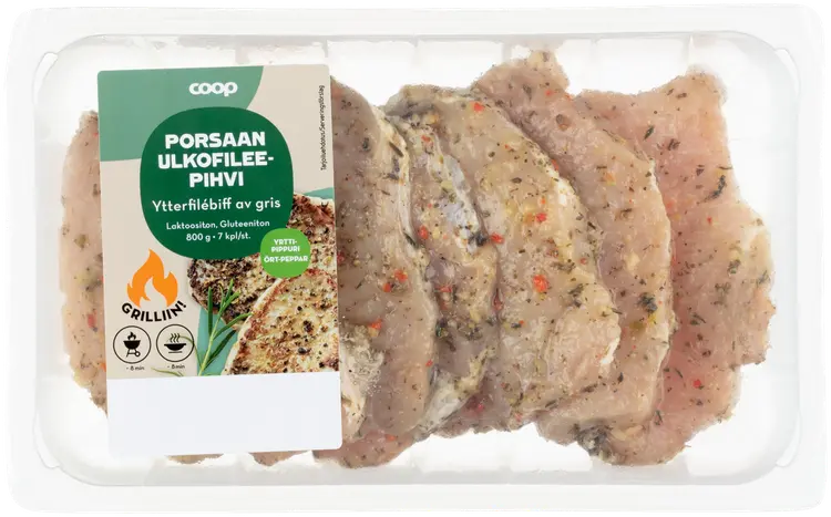 Coop porsaan ulkofileepihvit yrtti-pippuri 800 g