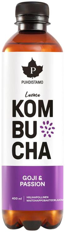 Puhdistamo Luomu Kombucha Goji ja Passion 400 ml