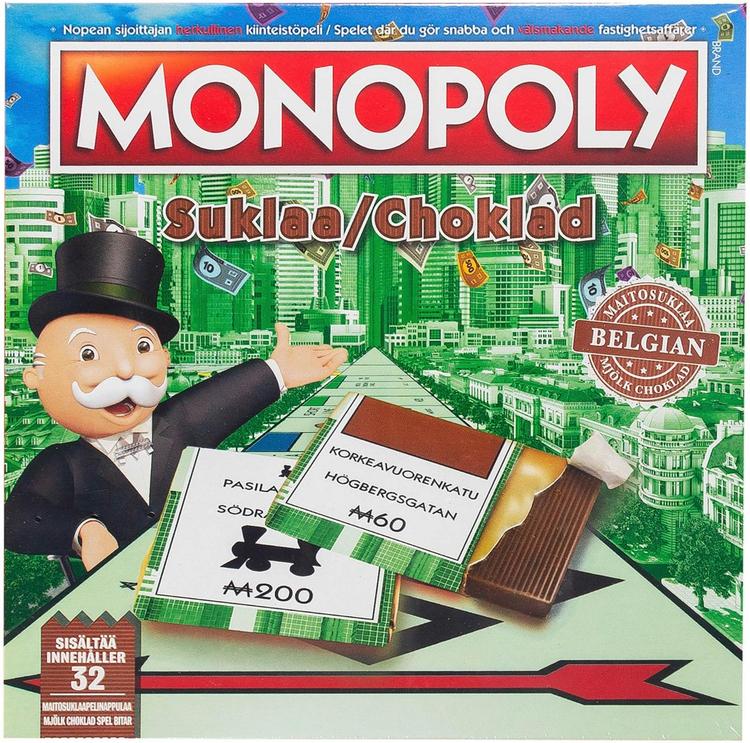 Games For Motion Monopoli suklaapeli sis. 32 suklaata ja pelivälineet 144g