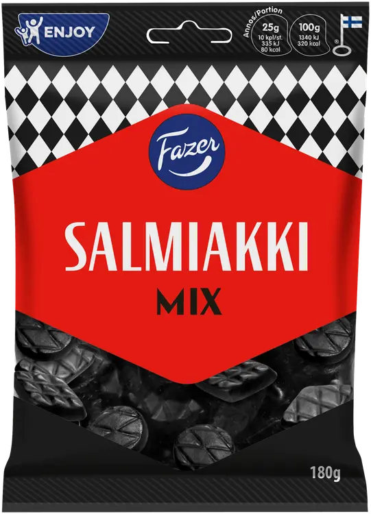 Fazer Salmiakki Mix salmiakki karkkipussi 180g