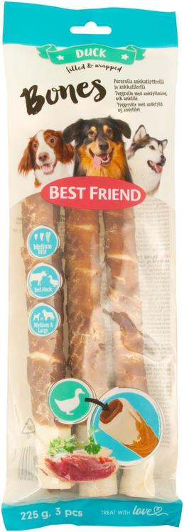 Best Friend Bones pururulla ankkatäytteellä ja ankkafileellä 25 cm 3 kpl 225 g