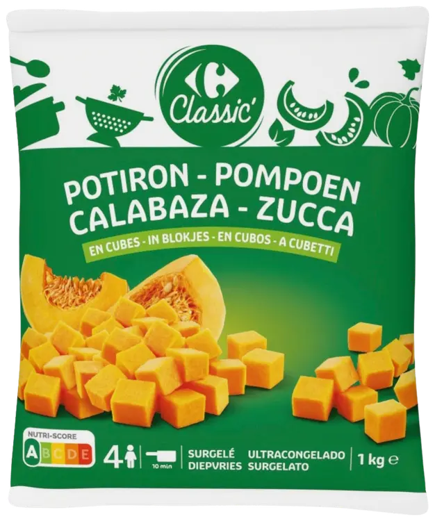 Carrefour Kurpitsakuutiot 1kg