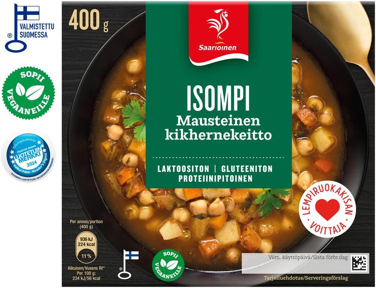 Saarioinen Isompi Maustein kikhernekeitto 400g