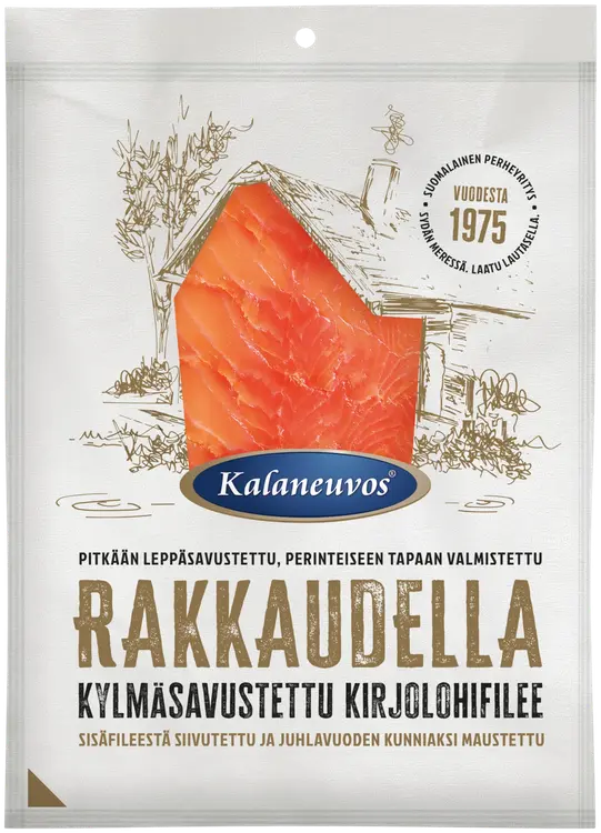 Kalaneuvos Rakkaudella Kylmäsavustettu kirjolohifileesiivu 100 g vak