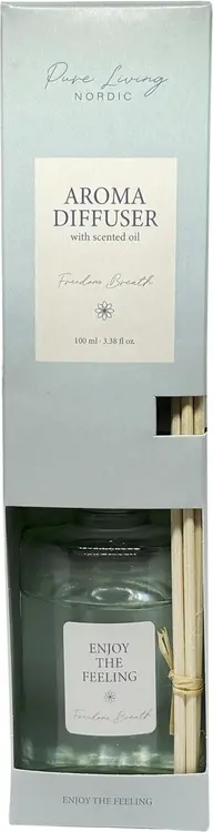 Huonetuoksu Freedom Breath 100ml, 5 rottinki tikut