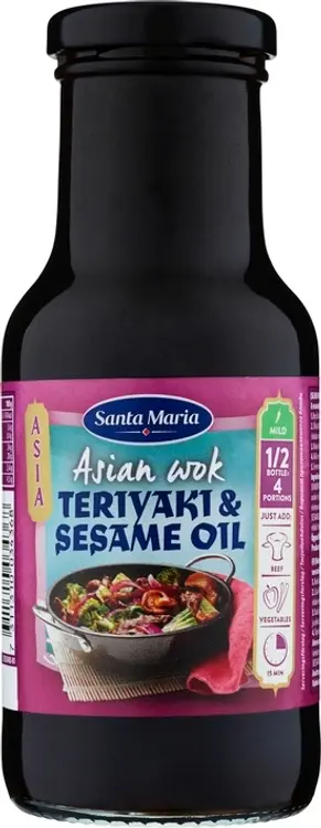 Santa Maria Asian Wok Teriyaki & Sesame Oil Teriyakikastike 250 ml