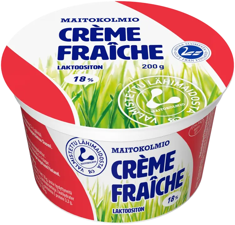 Maitokolmio laktoositon créme fraîche 200g