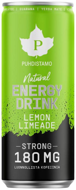 Puhdistamo Natural Energy Drink Strong Lemon Limeade 330 ml