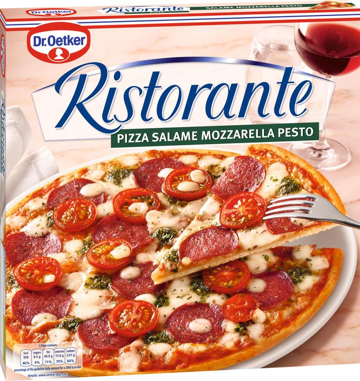 Dr. Oetker Ristorante Salame Mozzarella Pesto pakastepizza 360 g