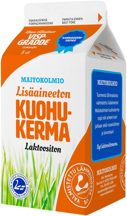 Maitokolmio Laktoositon Kuohukerma 5dl